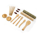 High Quality 6pc Household Bamboo DIY Easy Sushi  Mat Handmade Rolling Making Tool Kit Set For Beginners